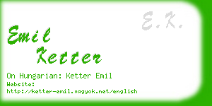 emil ketter business card